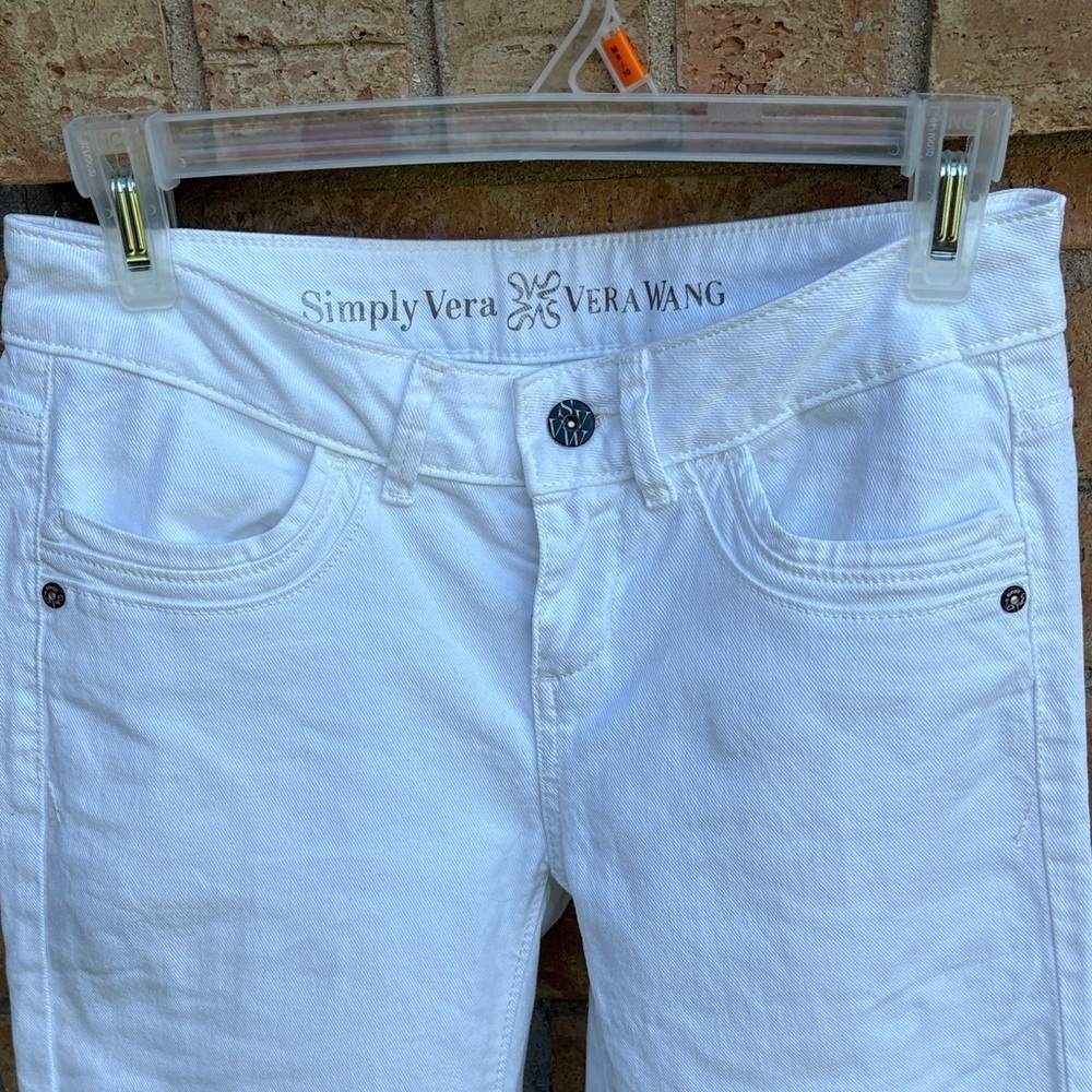 Simply Vera Vera Wang Crisp White Pants - Picture 4 of 11